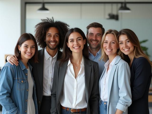 Professionelles Teamfoto von Asfart Mitarbeitern im modernen Büro